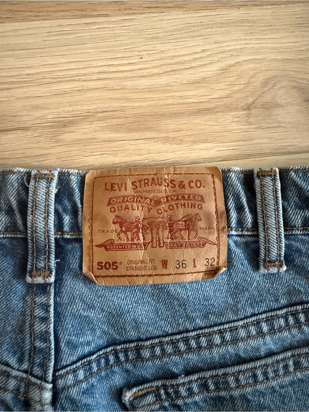 Levi's 505 Cut-Off Denim Shorts - Picture 3 of 3
